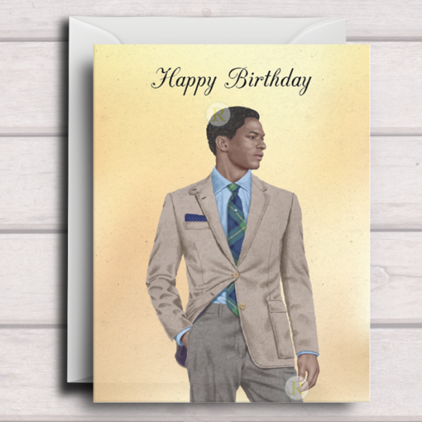 Black Man Birthday Card C